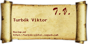 Turbók Viktor névjegykártya